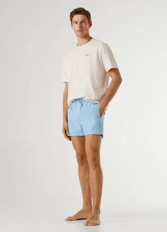 Badshorts med cirkulärt logo