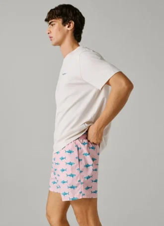 Badshorts med hajtryck