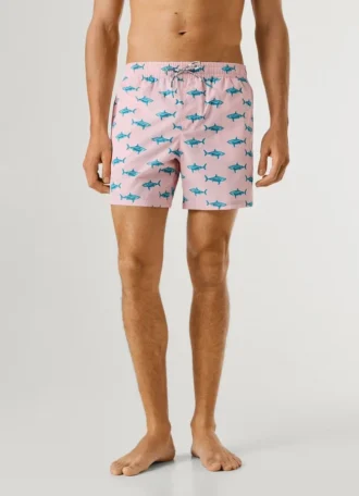 Badshorts med hajtryck