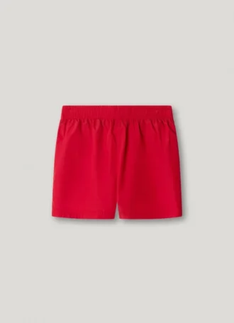 Badshorts med tryckt logotyp