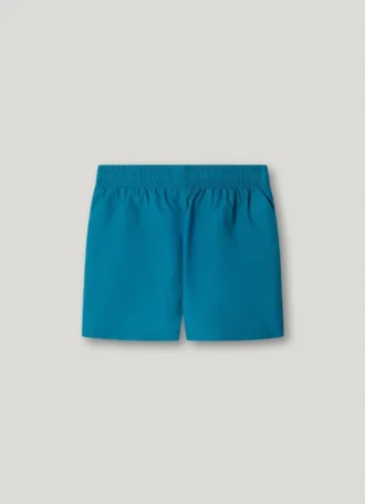 Badshorts med tryckt logotyp