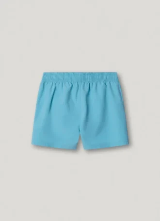 Badshorts med tryckt logotyp