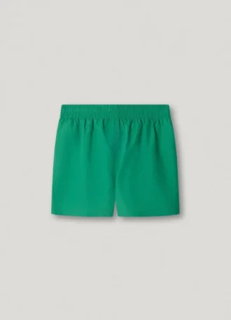 Badshorts med tryckt logotyp