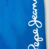 Badshorts med tryckt logotyp