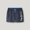 Badshorts med tryckt logotyp Badshorts med tryckt logotyp
