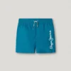 Badshorts med tryckt logotyp Badshorts med tryckt logotyp