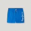 Badshorts med tryckt logotyp