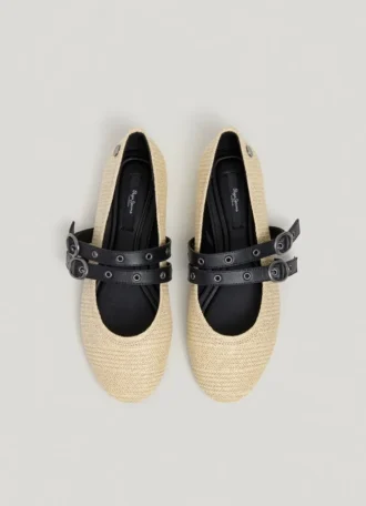 Ballerinaskor med dubbla remmar