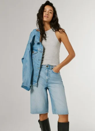 Bermudashorts i denim med avslappnad passform