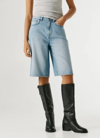 Bermudashorts i denim med avslappnad passform