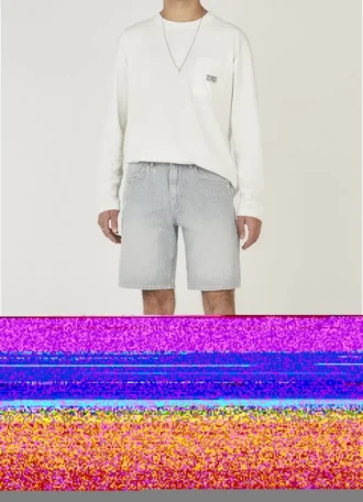 Bermudashorts i denim med lös passform