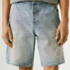 Bermudashorts i denim med lös passform Bermudashorts i denim med lös passform