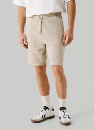 Bermudashorts i fleece med avslappnad passform