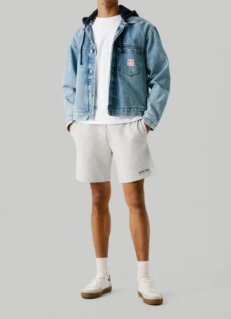 Bermudashorts i fleece med smal passform