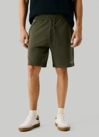 Bermudashorts i fleece med smal passform