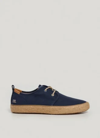Blucherskor med detaljer i jute