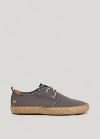 Blucherskor med detaljer i jute