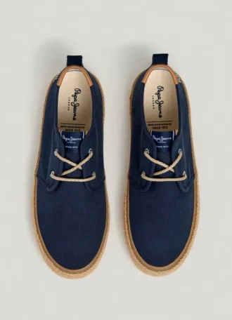 Blucherskor med detaljer i jute