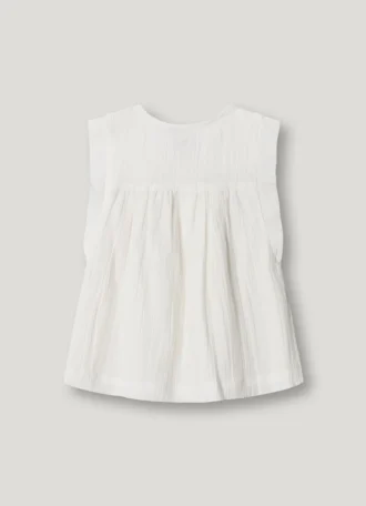 Blus med broderade detaljer