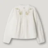 Blus med broderade detaljer Blus med broderade detaljer