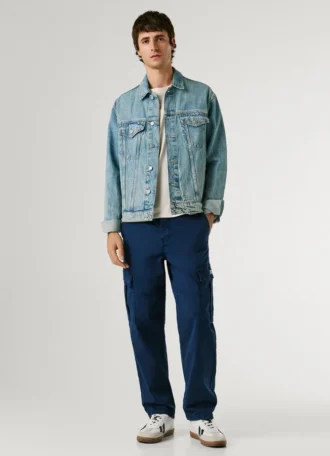 Cargobyxor i twill med normal passform