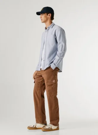 Cargobyxor i twill med normal passform