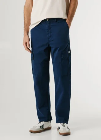 Cargobyxor i twill med normal passform