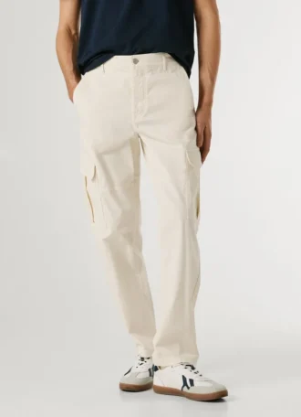 Cargobyxor i twill med normal passform