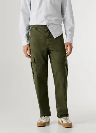 Cargobyxor i twill med normal passform