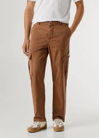 Cargobyxor i twill med normal passform