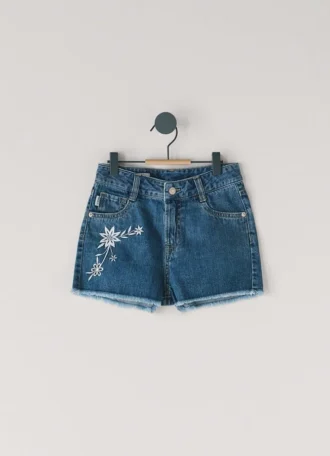Denimshorts med avslappnad passform