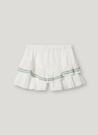 Flödande shorts med broderade detaljer