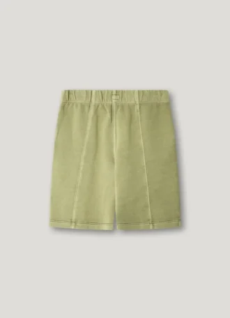 Fleece-shorts med tryckt logotyp