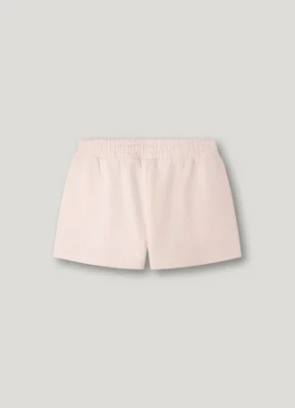 Fleece-shorts med tryckt logotyp