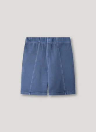 Fleece-shorts med tryckt logotyp