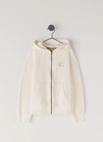 Hoodie med hel dragkedja och avslappnad passform
