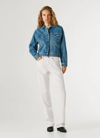 Jeansjacka med avslappnad passform Jeansjacka med avslappnad passform