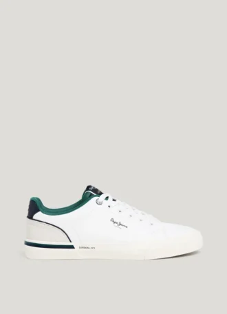Klassiska sneakers med detaljer i mocka