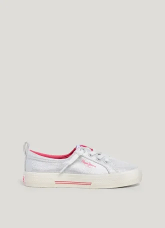 Klassiska sneakers med metalliska ränder – Kenton