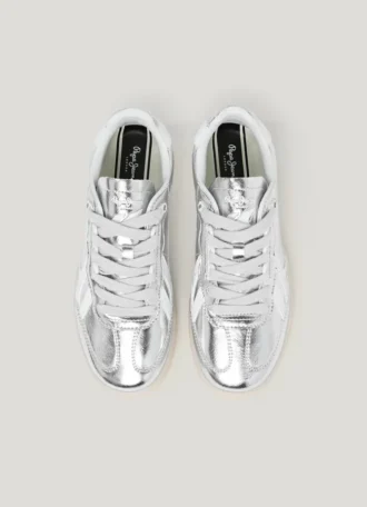 Metalliska sneakers med cup-sula – Ball