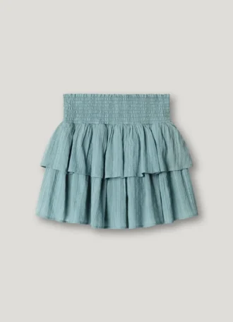 Mini-kjol med volanger