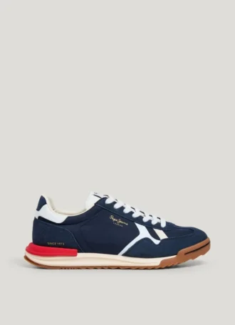 Retro-sneakers med detaljer i mocka – Marvin