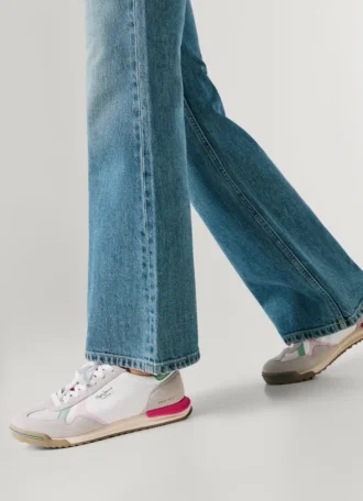 Retro-sneakers med detaljer i mocka – Marvin