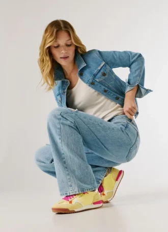 Retro-sneakers med detaljer i mocka – Marvin
