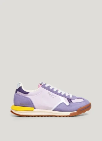 Retro-sneakers med detaljer i mocka – Marvin