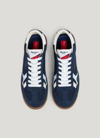 Retro-sneakers med detaljer i mocka – Marvin