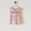Ärmlös blus med blommönster Ärmlös blus med blommönster