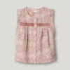 Ärmlös blus med blommönster Ärmlös blus med blommönster