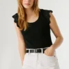 Ärmlös ribbad blus Ärmlös ribbad blus
