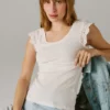 Ärmlös ribbad blus Ärmlös ribbad blus